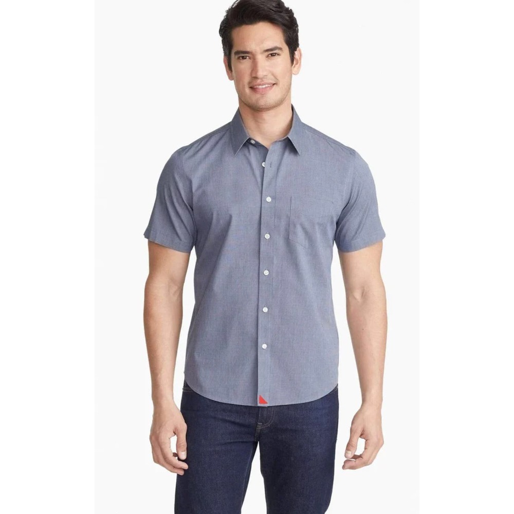 Untuckit Petrus Wrinkle Free Short Sleeve Shirt Size Large